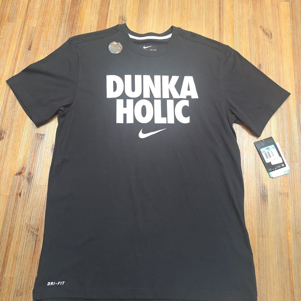 Nike Black Dunkaholic T-Shirt Size M Dri-fit